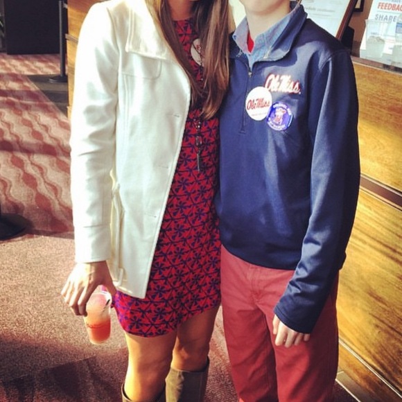 11•1•Tylho Dress - Red & Blue size Small - Picture 2 of 4